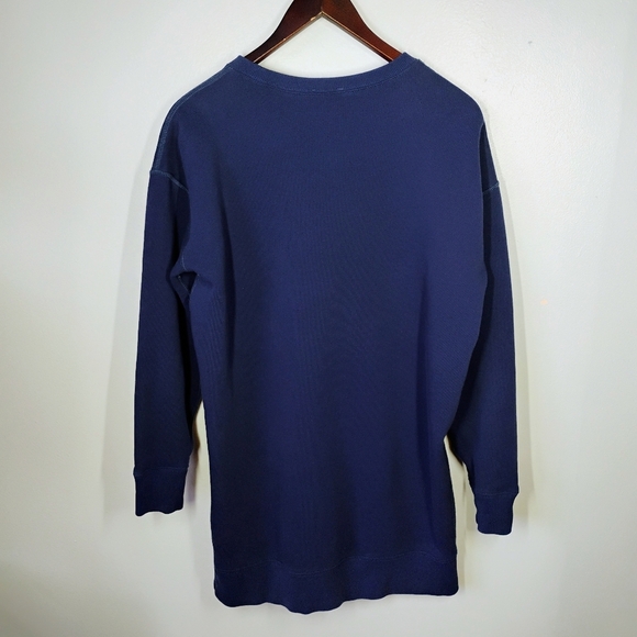 Polo Ralph Lauren Sweatshirt Dress Size Small Navy Blue Nautical Boat Life - Picture 5 of 14